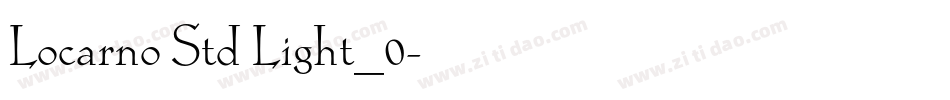 Locarno Std Light_0字体转换